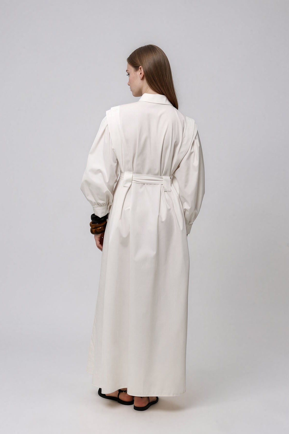 Maxi Hemdkleid mit Gürtel
