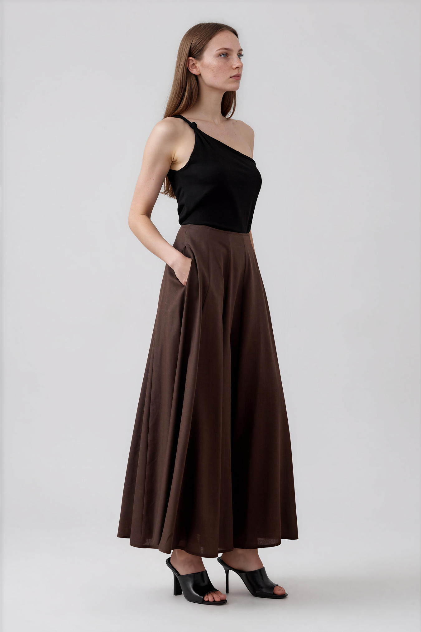 Linen maxi skirt